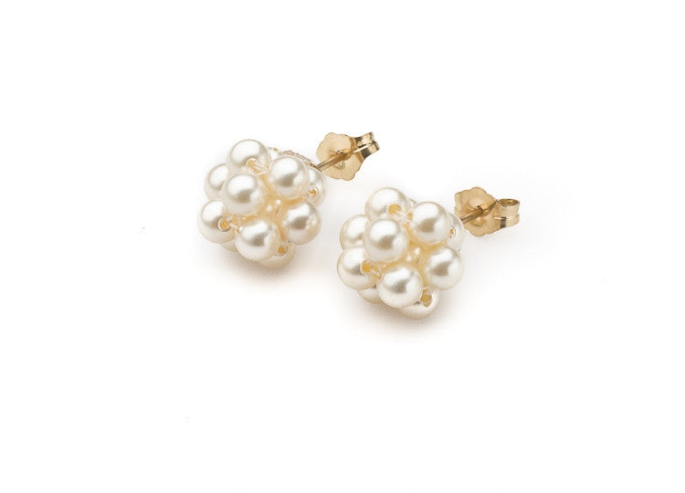 Cezanne Rhinestone & Faux-Pearl Crystal Cluster Stud Earrings | Dillard's